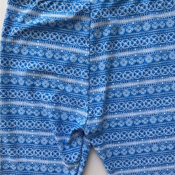 Coolibar Girls Wave Swim Tights Blue Geometric Print size Youth Medium Excellent - Picture 9 of 9